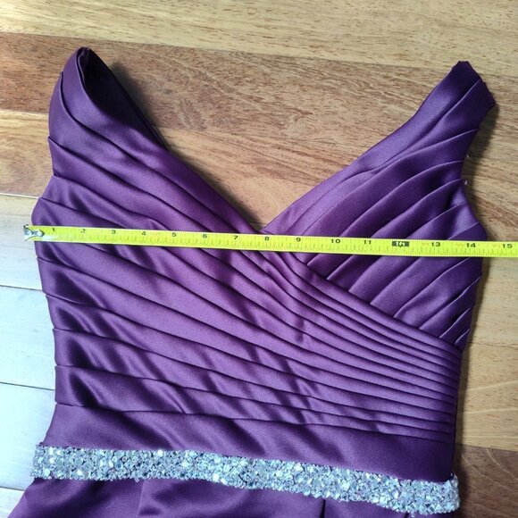 Mori Lee by Madeline Gardner Cocktail, Wedding, Formal Dress. Eggplan… - Picture 1 of 3